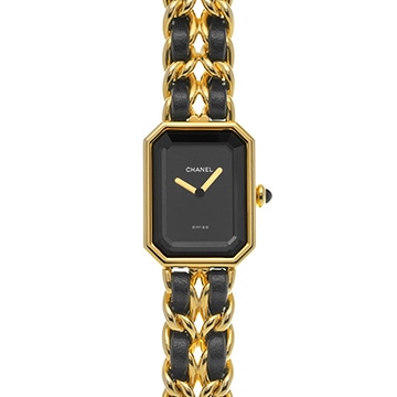 シャネル プルミエール M H0001 ブラック レディース 時計 【中古】【wristwatch】