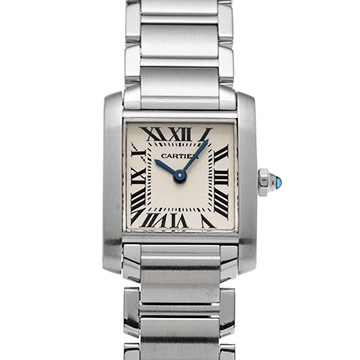 カルティエ タンクフランセーズ SM W51008Q3 シルバー レディース 時計 【中古】【wristwatch】