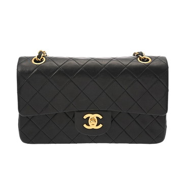 シャネル マトラッセ Ｗフラップ Ｗチェーンショルダー 23 ブラック A01113 ラムスキン レディース バッグ 【中古】【bag】