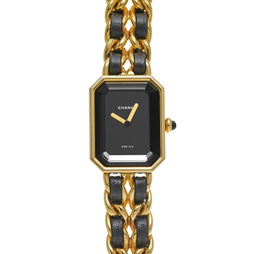シャネル プルミエール M H0001 ブラック レディース 時計 【中古】【wristwatch】