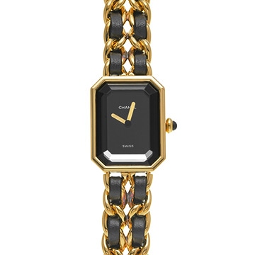 シャネル プルミエール M H0001 ブラック レディース 時計 【中古】【wristwatch】