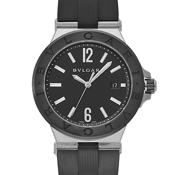 ブルガリ ディアゴノ DG42SC ブラック メンズ 時計 【中古】【wristwatch】