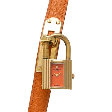 エルメス ケリーウォッチ KE1.201 オレンジ レディース 時計 【中古】【wristwatch】