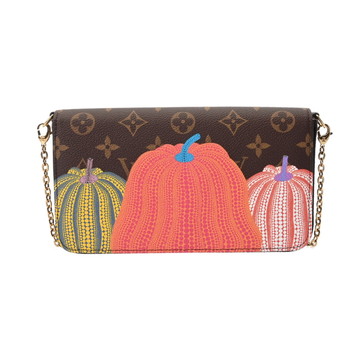 ルイ ヴィトン モノグラム LV×YK ポシェット フェリシー ブラウン/フューシャ M82108 モノグラムキャンバス レディース バッグ 【中古】【bag】