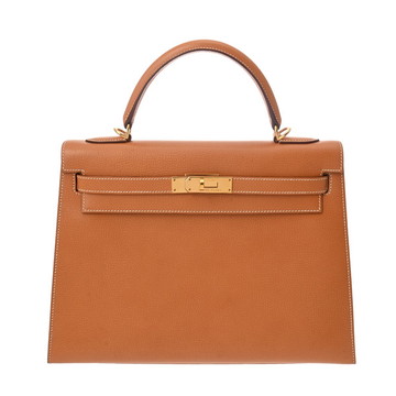 エルメス ケリー 32 外縫い ナチュラル ピグスキン レディース バッグ 【中古】【bag】