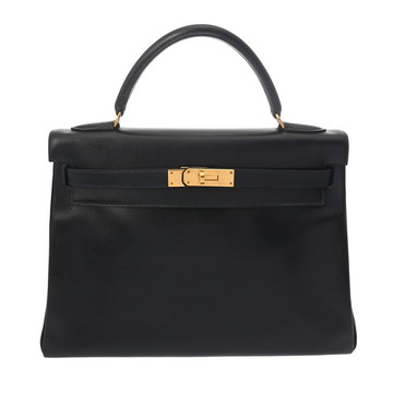 エルメス ケリー 32 内縫い 2WAY ブルーインディゴ ボックスカーフ レディース バッグ 【中古】【bag】