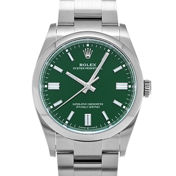ロレックス オイスターパーペチュアル 36 126000 グリーン メンズ 時計 【中古】【wristwatch】