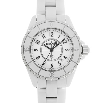 シャネル J12 33MM H0968 ホワイトラッカー レディース 時計 【中古】【wristwatch】