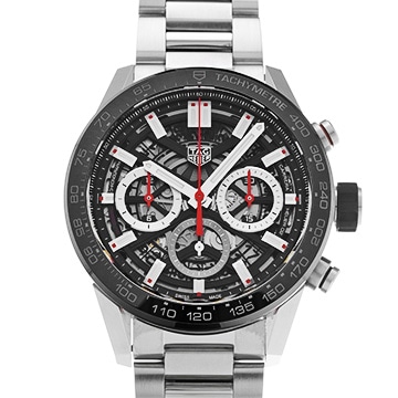 タグ ホイヤー カレラ キャリバーホイヤー02 クロノグラフ CBG2010.BA0662 ブラック メンズ 時計 【中古】【wristwatch】