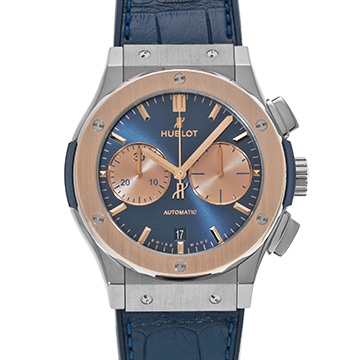 ウブロ クラシックフュージョン クロノグラフ 521.NO.7189.LR.IND17 ブルー メンズ 時計 【中古】【wristwatch】