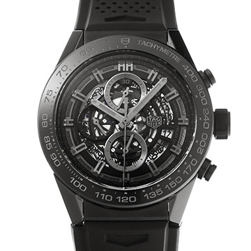 タグ ホイヤー カレラ キャリバーホイヤー01 クロノグラフ CAR2A90.FT6071 ブラック メンズ 時計 【中古】【wristwatch】