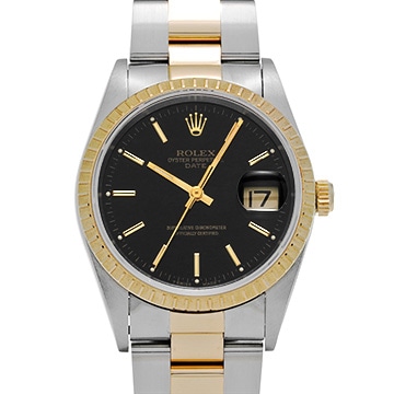 ロレックス オイスターパーペチュアル デイト 15223 ブラック メンズ 時計 【中古】【wristwatch】