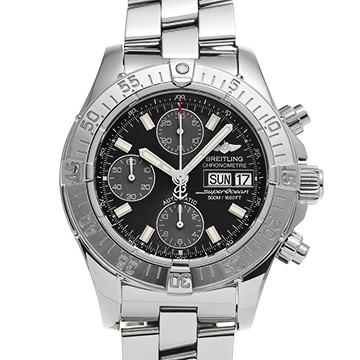 ブライトリング スーパーオーシャン クロノグラフ A111B77PRS ブラック/グレー メンズ 時計 【中古】【wristwatch】