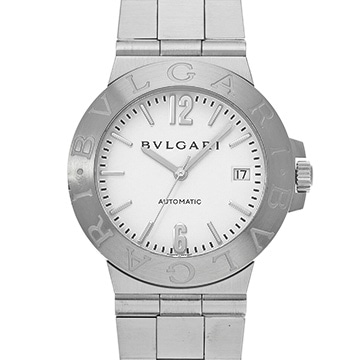 ブルガリ ディアゴノ スポーツ オート LCV38WSSD ホワイト メンズ 時計 【中古】【wristwatch】