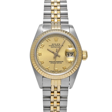 ロレックス デイトジャスト 69173 シャンパン レディース 時計 【中古】【wristwatch】