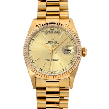 ロレックス デイデイト 18038 シャンパン メンズ 時計 【中古】【wristwatch】