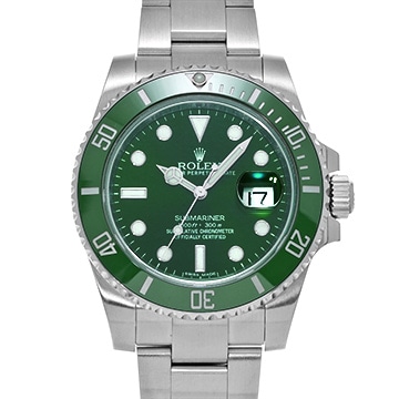 ロレックス サブマリーナ デイト 116610LV グリーン メンズ 時計 【中古】【wristwatch】
