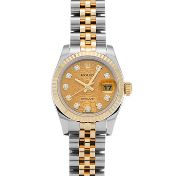 ロレックス デイトジャスト 179173G シャンパンコンピュータ/ダイヤモンド レディース 時計 【中古】【wristwatch】