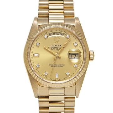 ロレックス デイデイト 18238A シャンパン/ダイヤモンド メンズ 時計 【中古】【wristwatch】