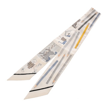 エルメス ツイリー A VOS CRAYONS ホワイト系マルチカラー シルク100％ レディース 【新品】【other】