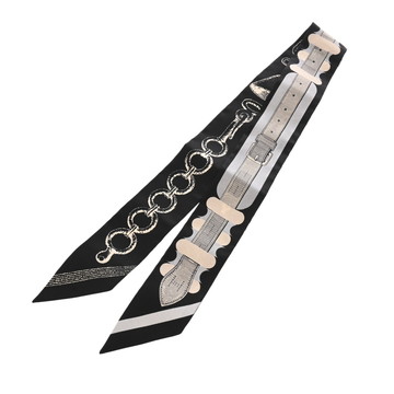 エルメス ツイリー INVENTAIRE POETIQUE D ブラック系マルチカラー シルク100％ レディース 【新品】【other】