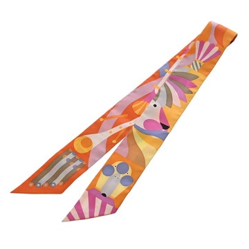エルメス ツイリー PARADE EN FANFARE マルチカラー 064006S シルク100％ レディース 【中古】【other】