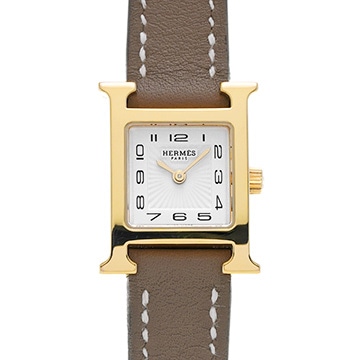 エルメス Hウォッチ ミニ HH1.101 ホワイト レディース 時計 【中古】【wristwatch】