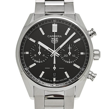 タグ ホイヤー カレラ キャリバーホイヤー02 クロノグラフ CBN2010.BA0642 ブラック メンズ 時計 【中古】【wristwatch】