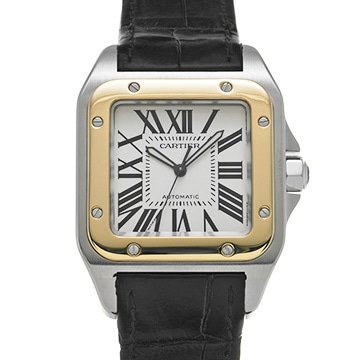 カルティエ サントス 100 LM W20072X7 シルバー メンズ 時計 【中古】【wristwatch】