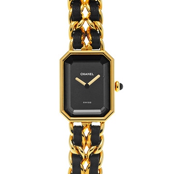 シャネル プルミエール L H0001 ブラック レディース 時計 【中古】【wristwatch】