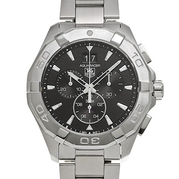 タグ ホイヤー アクアレーサー クォーツ クロノグラフ CAY1110.BA0927 ブラック メンズ 時計 【中古】【wristwatch】