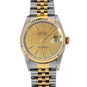ロレックス デイトジャスト 16233 シャンパンコンピュータ メンズ 時計 【中古】【wristwatch】