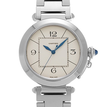 カルティエ パシャ 42MM オートマティック W31072M7 アイボリー メンズ 時計 【中古】【wristwatch】