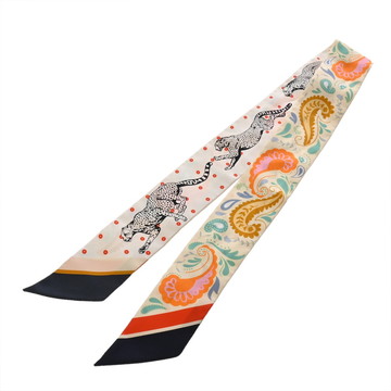 エルメス ツイリー GUEPARDS BANDANA マルチカラー シルク100％ レディース 【中古】【other】
