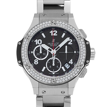 ウブロ ビッグバン スチール ダイヤモンド 341.SX.130.SX.114 ブラック メンズ 時計 【中古】【wristwatch】