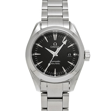 オメガ シーマスター アクアテラ クォーツ 2577.50 ブラック レディース 時計 【中古】【wristwatch】