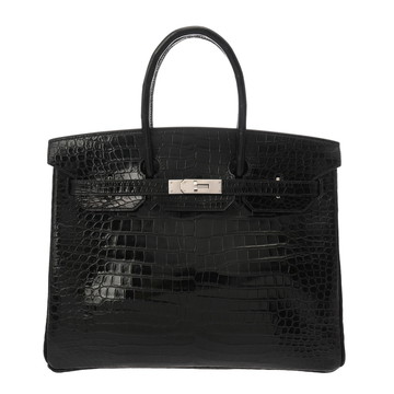エルメス バーキン 35 ブラック ポロサスリセ ユニセックス バッグ 【中古】【bag】