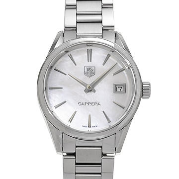 タグ ホイヤー カレラ クォーツ WAR1311.BA0778 ホワイトシェル メンズ 時計 【中古】【wristwatch】