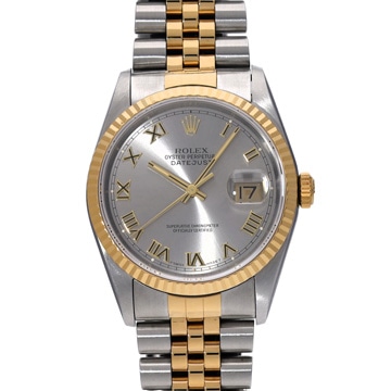 ロレックス デイトジャスト 16233 グレー メンズ 時計 【中古】【wristwatch】