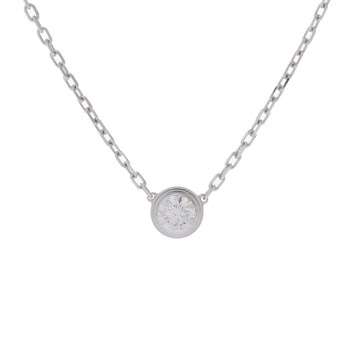 カルティエ ダムール ネックレス LM シルバー CRB7215400 K18ホワイトゴールド WG レディース ジュエリー 【中古】【jewelry】