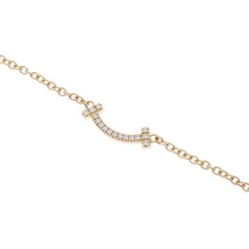 ティファニー Tスマイル ブレスレット ミニ ゴールド K18イエローゴールド YG レディース ジュエリー 【中古】【jewelry】