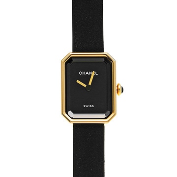 シャネル プルミエール リボン H6125 ブラックラッカー レディース 時計 【中古】【wristwatch】