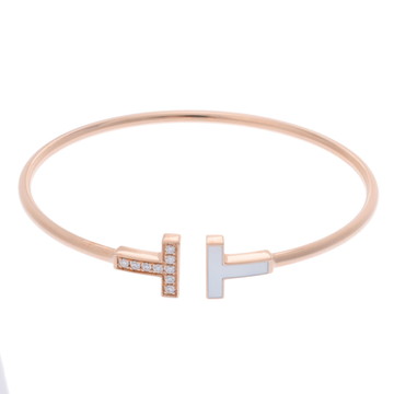 ティファニー Tワイヤーバングル ゴールド K20ピンクゴールド PG レディース ジュエリー 【中古】【jewelry】