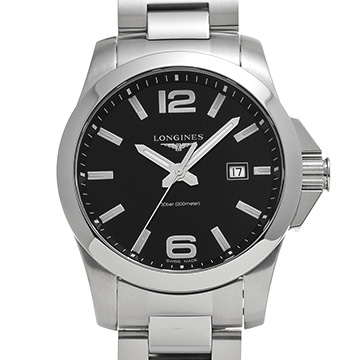 ロンジン コンクエスト L3.760.4.56.6 ブラック メンズ 時計 【中古】【wristwatch】