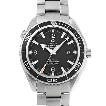 オメガ シーマスター プラネットオーシャン 600 コーアクシャル 2200.50 ブラック メンズ 時計 【中古】【wristwatch】