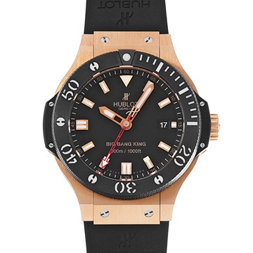 ウブロ ビッグバン キング ゴールドセラミック 312.PM.1128.RX ブラック メンズ 時計 【中古】【wristwatch】