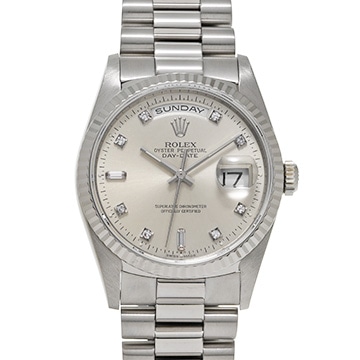 ロレックス デイデイト 18239A シルバー/ダイヤモンド メンズ 時計 【中古】【wristwatch】