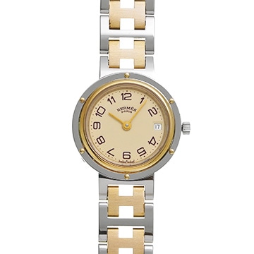エルメス クリッパー CL3.240 アイボリー レディース 時計 【中古】【wristwatch】