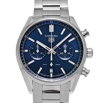 タグ ホイヤー カレラ キャリバーホイヤー02 クロノグラフ CBN2011.BA0642 ブルー メンズ 時計 【中古】【wristwatch】