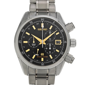 グランドセイコー スプリングドライブ クロノグラフ GMT SBGC005 ブラック メンズ 時計 【中古】【wristwatch】
